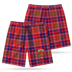 Cameron of Lochiel Modern Tartan Crest Men's Beach Shorts