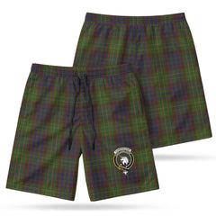 Cunningham Hunting Modern Tartan Crest Men's Beach Shorts