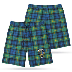 Gordon Ancient Tartan Crest Men's Beach Shorts