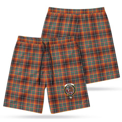 Innes Ancient Tartan Crest Men's Beach Shorts