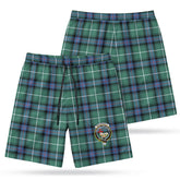 MacDonald of the Isles Hunting Ancient Tartan Crest Men's Beach Shorts