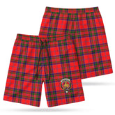 MacGillivray Modern Tartan Crest Men's Beach Shorts