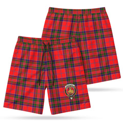 MacGillivray Modern Tartan Crest Men's Beach Shorts