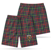 MacIntosh Hunting Modern Tartan Crest Men's Beach Shorts