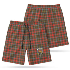 MacIntosh Hunting Weathered Tartan Crest Men's Beach Shorts
