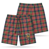 MacPherson Ancient Tartan Crest Men's Beach Shorts