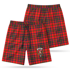 Matheson Modern Tartan Crest Men's Beach Shorts