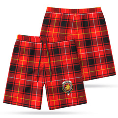 McIvor Tartan Crest Men's Beach Shorts