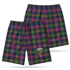 McLennan Modern Tartan Crest Men's Beach Shorts