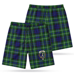 McNeil of Colonsay Modern Tartan Crest Men's Beach Shorts