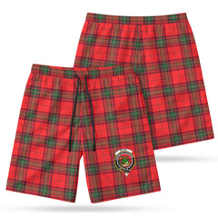 Seton Modern Tartan Crest Men's Beach Shorts