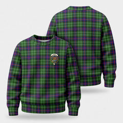 Leslie Hunting Tartan Crest Sweater