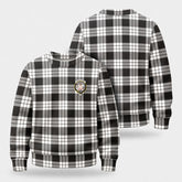 MacFarlane Black - White Tartan Crest Sweater