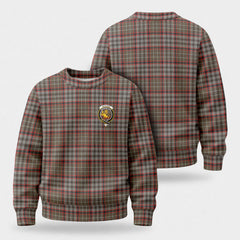 Nicolson Hunting Weathered Tartan Crest Sweater