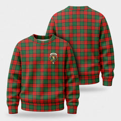 Stewart Atholl Modern Tartan Crest Sweater
