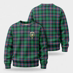 Urquhart Broad Red Ancient Tartan Crest Sweater