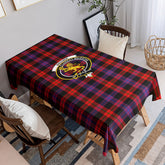 Brown Modern Tartan Crest Tablecloth