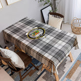 Douglas Grey Modern Tartan Crest Tablecloth
