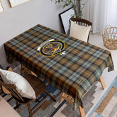 Gordon Weathered Tartan Crest Tablecloth