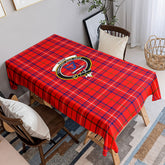 Rose Modern Tartan Crest Tablecloth
