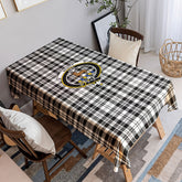 Scott Black & White Modern Tartan Crest Tablecloth