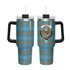 Agnew Ancient Tartan Crest 40 oz Insulated Tumbler with Handle