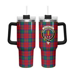 Auchinleck Tartan Crest 40 oz Insulated Tumbler with Handle