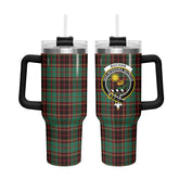 Buchan Ancient Tartan Crest 40 oz Insulated Tumbler with Handle
