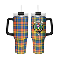 Buchanan Ancient Tartan Crest 40 oz Insulated Tumbler with Handle