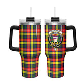 Buchanan Modern Tartan Crest 40 oz Insulated Tumbler with Handle