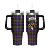 Cameron of Erracht Modern Tartan Crest 40 oz Insulated Tumbler with Handle