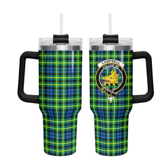 Campbell of Breadalbane Ancient Tartan Crest 40 oz Insulated Tumbler with Handle