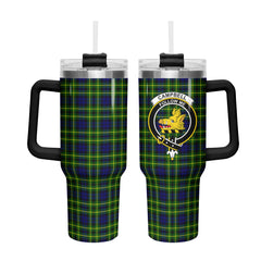 Campbell of Breadalbane Modern Tartan Crest 40 oz Insulated Tumbler with Handle