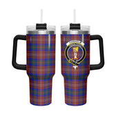Chisholm Hunting Modern Tartan Crest 40 oz Insulated Tumbler with Handle