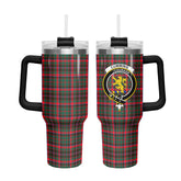 Cumming Hunting Modern Tartan Crest 40 oz Insulated Tumbler with Handle