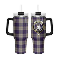 Cunningham Dress Blue Dancers Tartan Crest 40 oz Insulated Tumbler with Handle