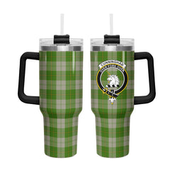 Cunningham Dress Green Dancers Tartan Crest 40 oz Insulated Tumbler with Handle