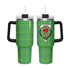 Currie Tartan Crest 40 oz Insulated Tumbler with Handle