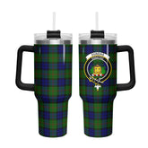 Dundas Modern Tartan Crest 40 oz Insulated Tumbler with Handle