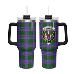 Elphinstone Tartan Crest 40 oz Insulated Tumbler with Handle