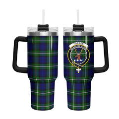 Forbes Modern Tartan Crest 40 oz Insulated Tumbler with Handle