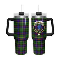 Forsyth Modern Tartan Crest 40 oz Insulated Tumbler with Handle