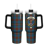 Fraser (of Lovat) Hunting Ancient Tartan Crest 40 oz Insulated Tumbler with Handle