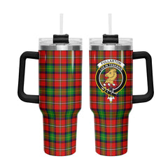 Fullarton Tartan Crest 40 oz Insulated Tumbler with Handle