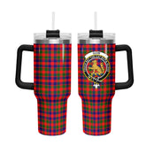 Gow (or McGouan) Tartan Crest 40 oz Insulated Tumbler with Handle