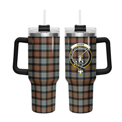 Gunn Weathered Tartan Crest 40 oz Insulated Tumbler with Handle