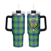 Johnstone Ancient Tartan Crest 40 oz Insulated Tumbler with Handle