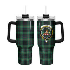 MacAulay Hunting Ancient Tartan Crest 40 oz Insulated Tumbler with Handle