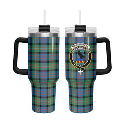 MacDonnell of Glengarry Ancient Tartan Crest 40 oz Insulated Tumbler with Handle