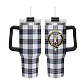 MacRae Dress Modern Tartan Crest 40 oz Insulated Tumbler with Handle